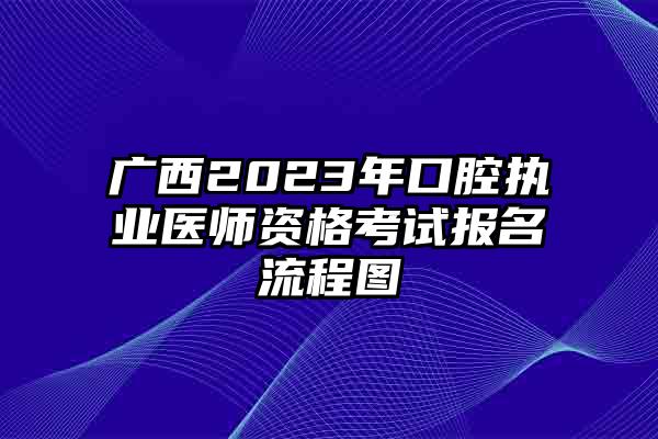 广西2023年口腔执业医师资格考试报名流程图